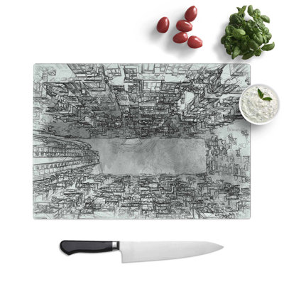 Tempered Glass Architecture Sketch Vol.5 Chopping Board
