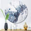 Art mural bleu, gris et blanc-68852781