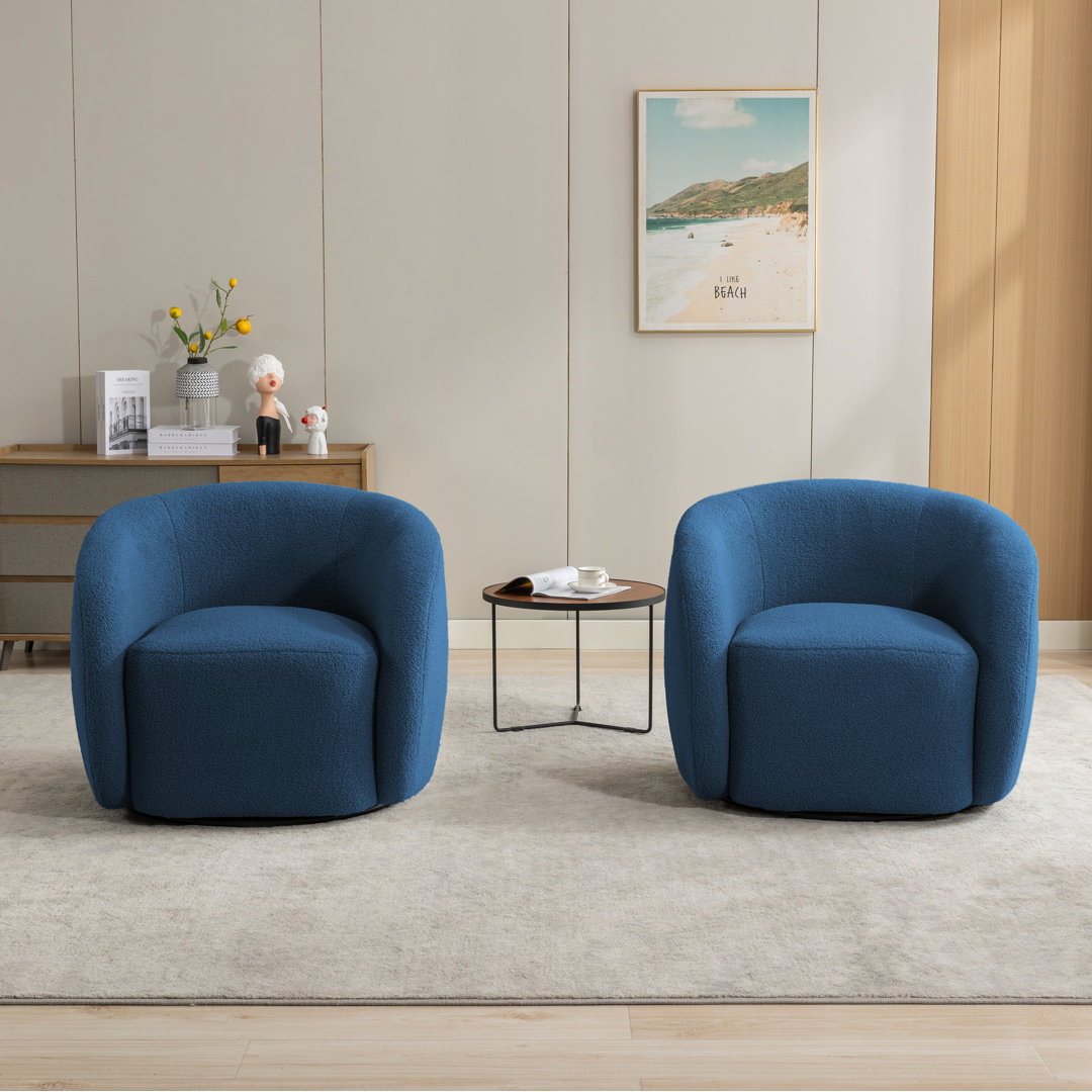 Katherline Upholstered Swivel Armchair (Set of 2) Ivy Bronx 