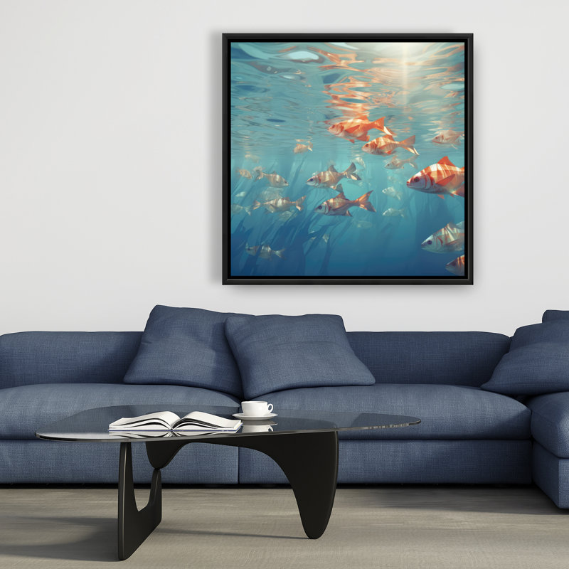 Surface tension - 36"x36" Framed canvas