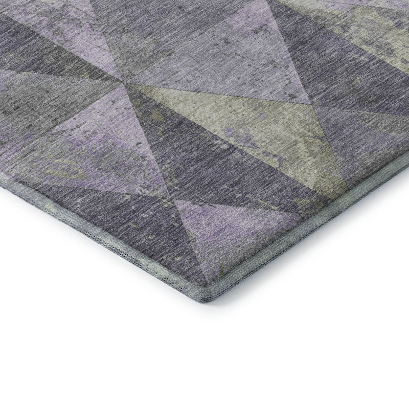Premium Machine Washable Varroville AMF1721 Geometric Rug, Runner 2'3" x 7'6"