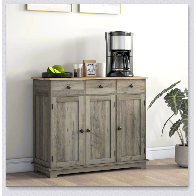 Armoire d'appoint avec tiroir, Gris
