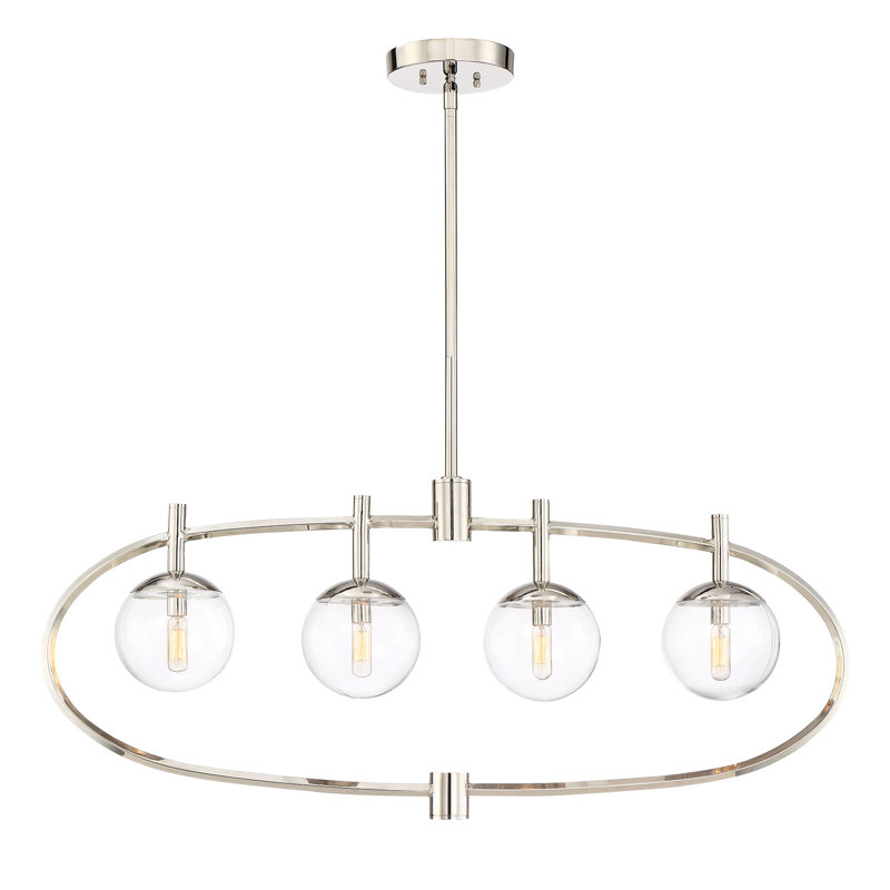 Dechen 4 - Light Kitchen Island Pendant, Polished Nickel