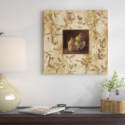 «Peras en la Mesa», reproduction d'art sur toile tendue