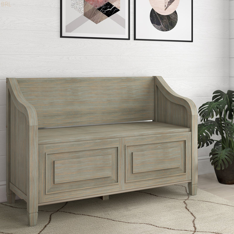 Banc de rangement pour hall d'entrée, Marron clair