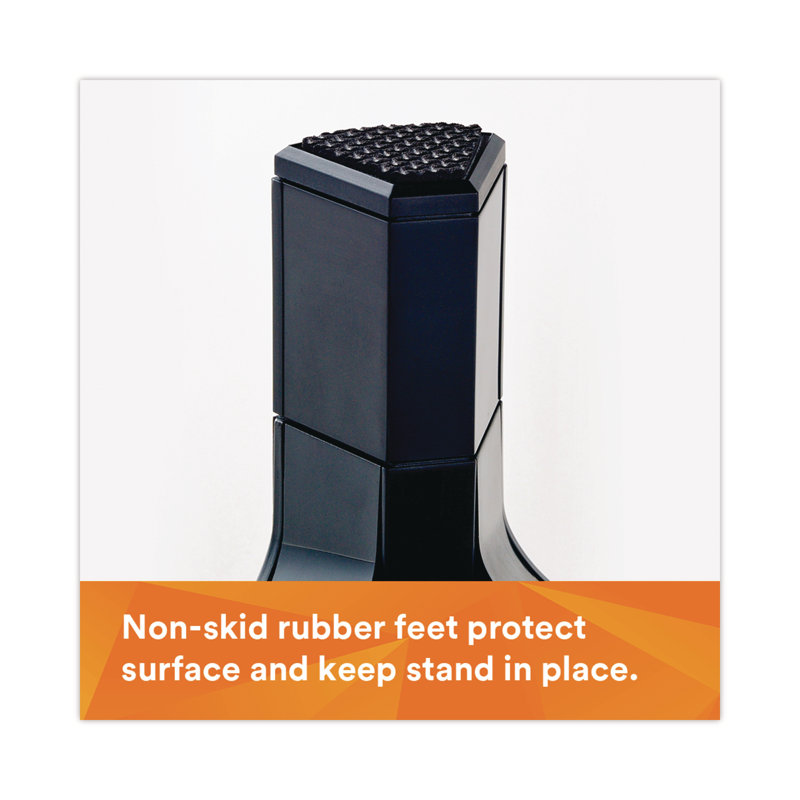 Adjustable Black Plastic Monitor Stand with Height Adjustment