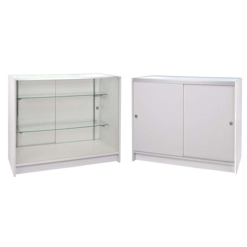 Vitrine à vision complète érable, Blanc