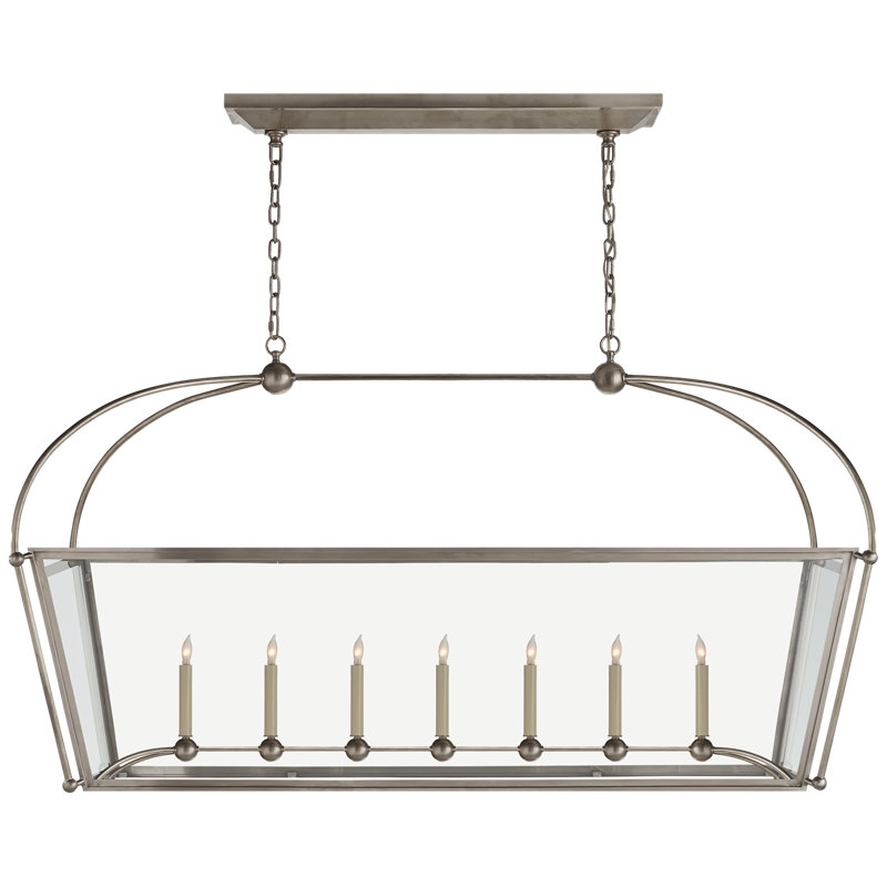 Chapman & Myers Riverside Large Linear Pendant, Antique Nickel