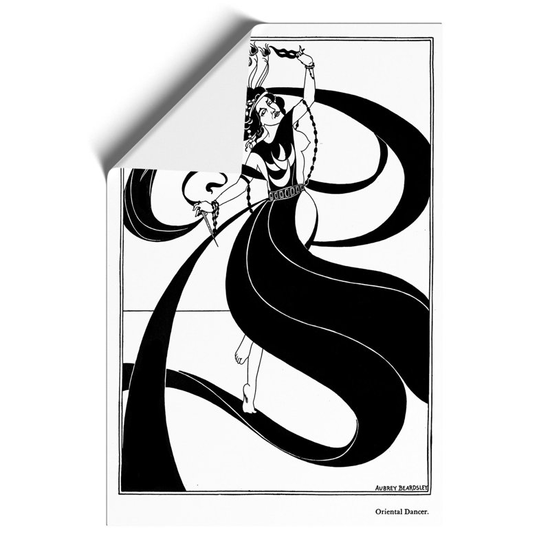 Oriental Dancer by Aubrey Beardsley - Frameless Print, 59cm H x 42cm W x 0.1cm D