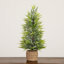 Arbre de Noël blanc cyprès pré-éclairé 2,7 pi