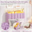 Cadre de lit simple à DEL avec tête de lit avec rangement, cadre de lit pour enfant avec 2 tiroirs, lit plateforme tapissier Boucle pour fille, tête de lit chic avec ondulé et bibliothèque, aucun sommier nécessaire, mauve-613234744