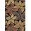 Dark Toned Multi Colored Floral Leaf Patterned Modern Decorative Rug Machine Washable