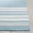 Rodgers Hand Woven Flat Weave Wool/Cotton Striped Rug in Turquoise-2016536086