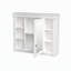 Armoire de toilette murale avec miroir, rangement et étagères ouvertes-286092089