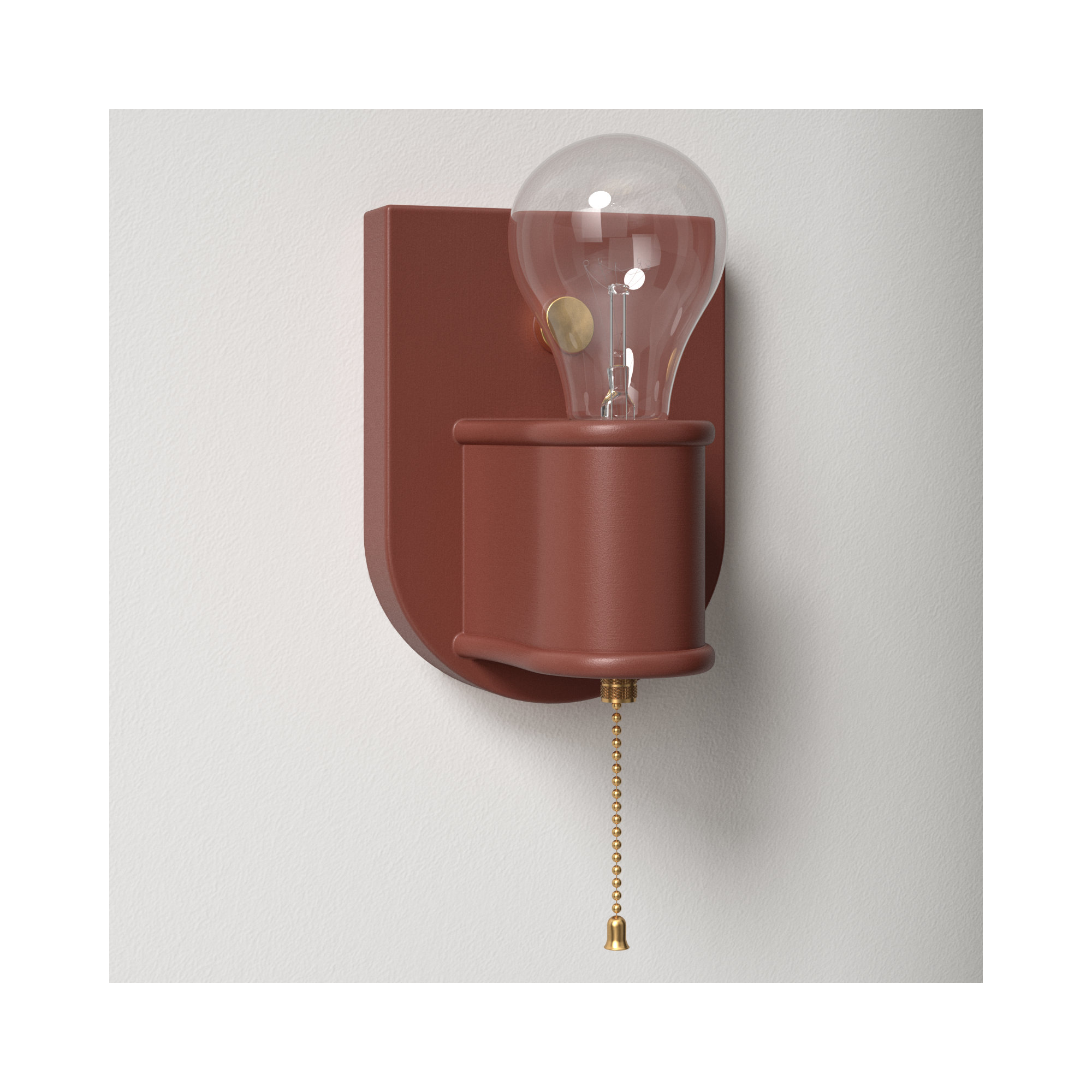 Amboise Single Light Ceramic Dimmable Armed Sconce, Terra Cotta Brass, Polished Brass