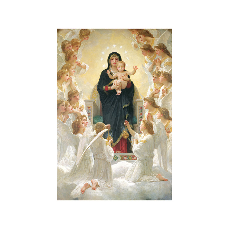 The Virgin With Angels, 1900 by William-Adolphe Bouguereau - Painting on Canvas, 66.04 cm H x 45.72 cm W x 1.91 cm D