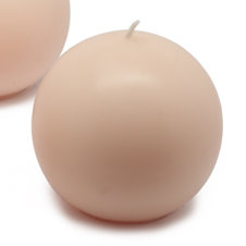 Unscented Novelty Candle, 2" Diameter, Set of 12, Ivory