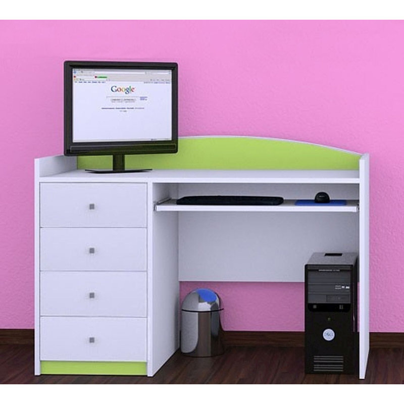Thelonius 125cm Computer Desk, Green