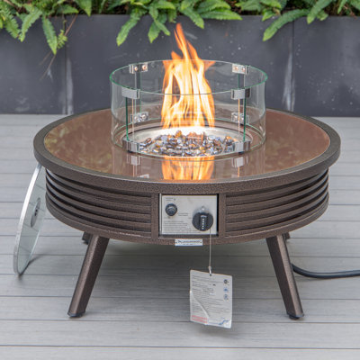 Kliyah Round Propane Smokeless Fire Pit Table