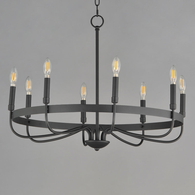 Frankie-Single-Tier Chandelier, Black