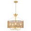 Ekkehard 5 - Light 18.35” Dimmable Metal Drum Rattan Bohemian Candle Chandelier With Seagrass Shade-1463574793