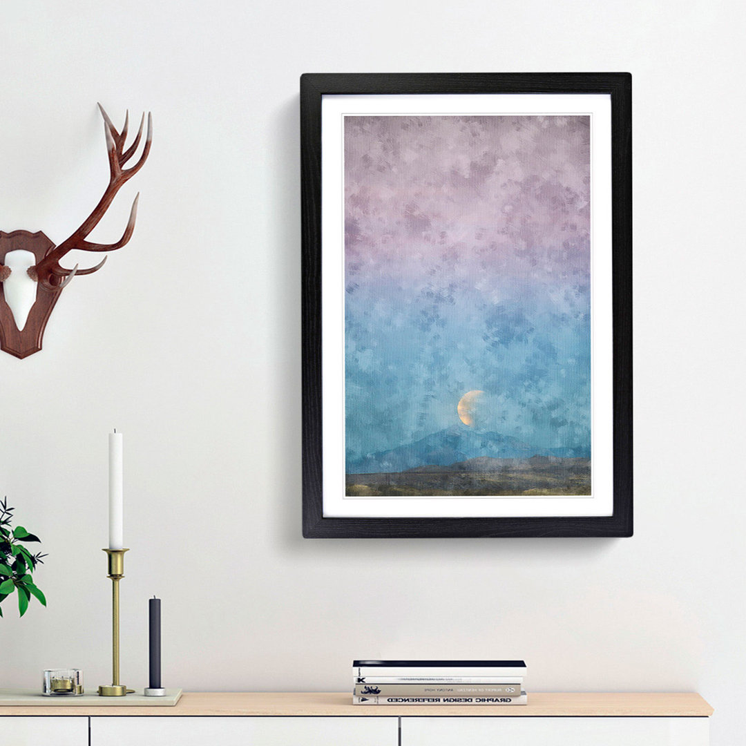 Super Blue Blood Moon Eclipse - Framed Print