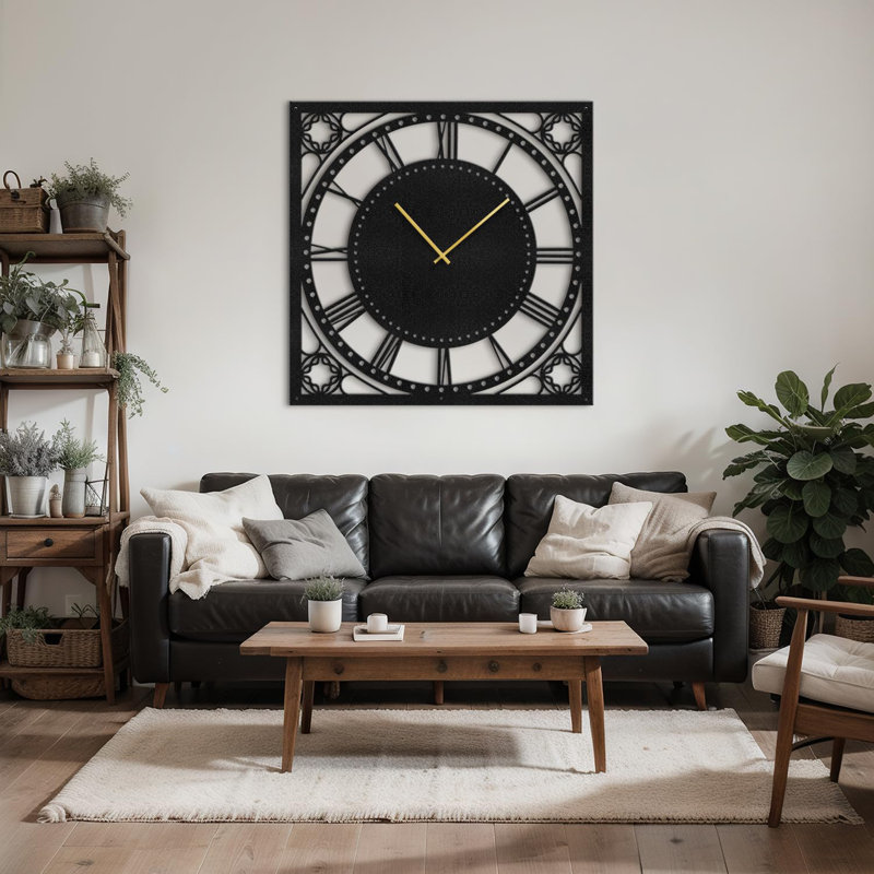 Horloge murale en métal, L 30 po x H 30 po