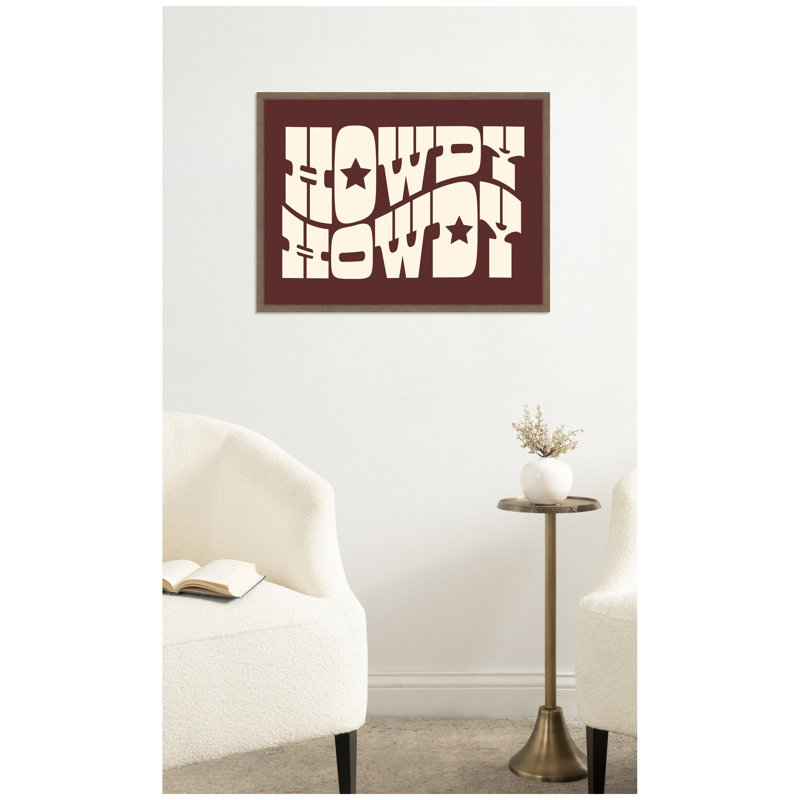 Howdy Burgundy par Honey Island Studio, reproduction d'art sur toile encadrée