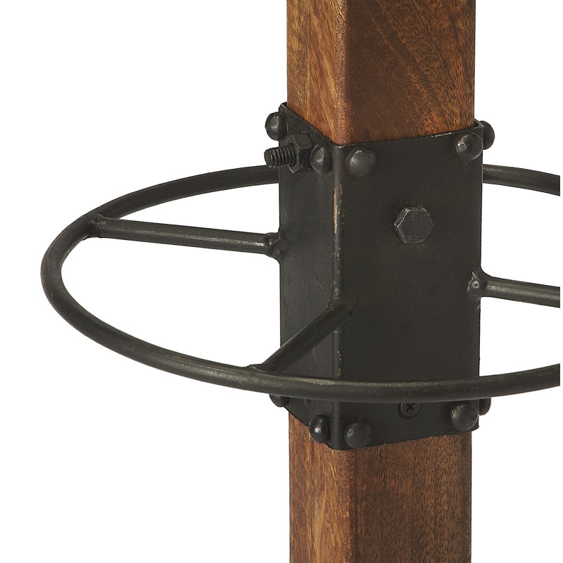 Logan Square & Coat Rack/Tree, Walnut Brown/Black