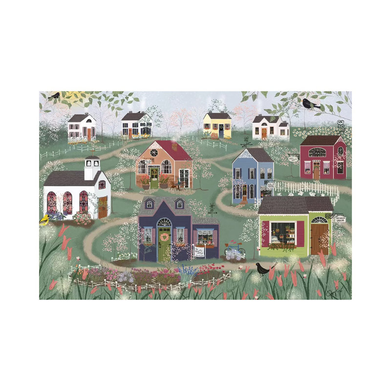 Sunday Shops by Joy Laforme - Wrapped Canvas Print, 45.72cm H x 66.04cm W x 3.81cm D