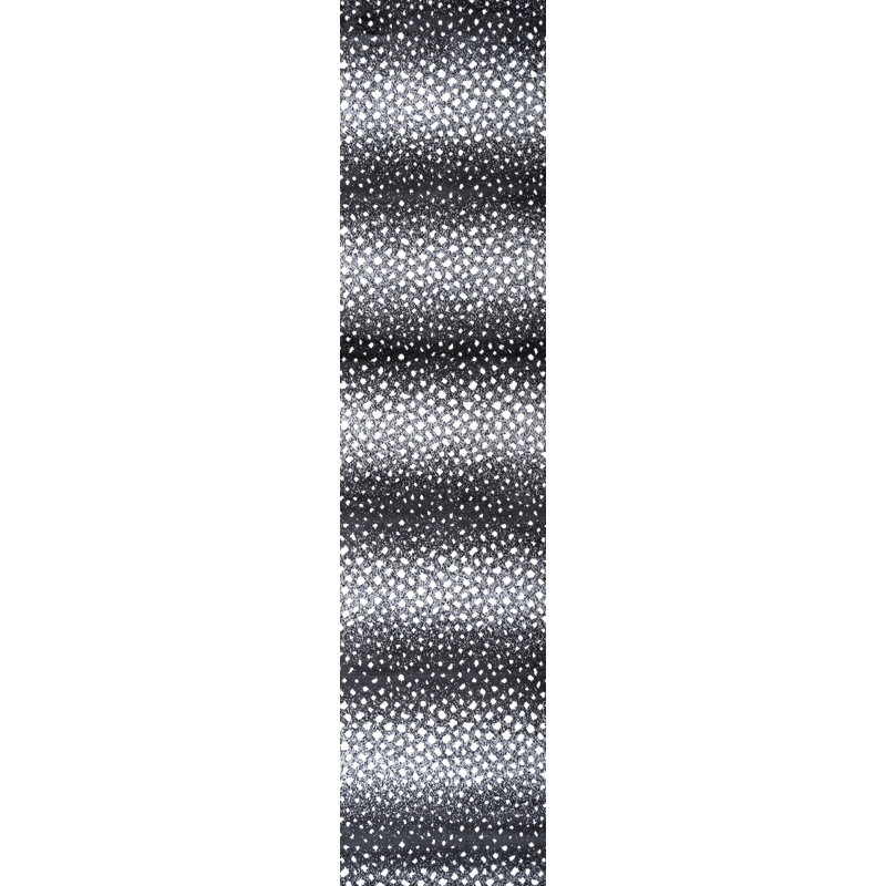 Antelope Modern Animal Black/Cream Rug, Runner 2' x 8'