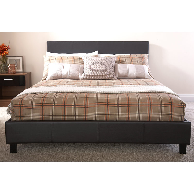 Morgana Upholstered Bed, Brown, Double (4'6)