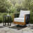 Hyozo Outdoor Acacia Wood Conversation Set With Woven Rope & Ceramic Tile Side Table-124882475