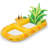 3-in-1 PVC Inflatable Pool Floats, Pineapple Pool Raft with Drink Holder and Detachable Backrest
