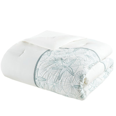Comforter Full - White Cotton With Embroidery Detail Fill Includes Comforter, Bed Skirt & Shams 200 Thread Count Bedding Dark Accessories
