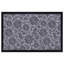 Grand paillasson gris à motif floral-701064807-701064806