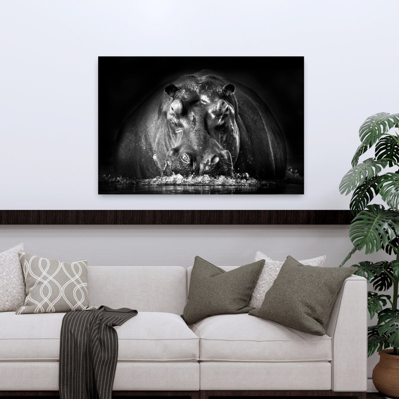Art contemporain animal contemporain dramatique, H 32 po x l 48 po