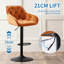 Swivel Upholstered Adjustable Height Counter Stool-1680333975