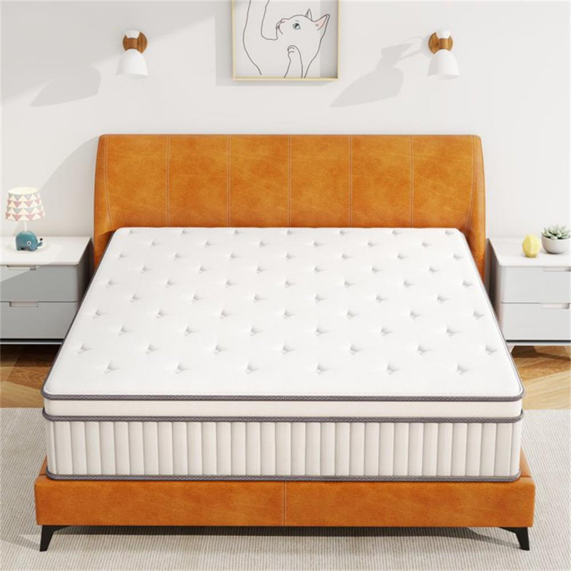 Hybrid Mattress In A Box, Memory Foam & Individually Pocket Spring Medium Mattress, King, 14"