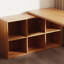 Burlywood + bureau en bois massif en forme de L noir + bureau en fer-2048491877