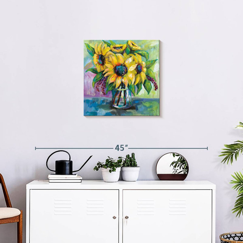 Harnek Summer Sunflower In Vase, 20" H x 20" W