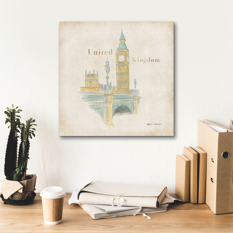 «World Trekker 2» par Marco Fabiano, art mural sur toile, H 18 po x l 18 po x P 0,75 po
