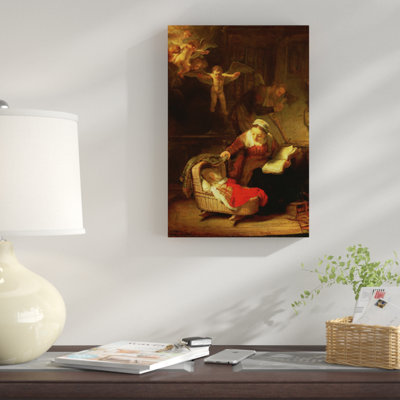 « the sainte family, c. 1645 » par rembrandt van rijn, reproduction sur toile