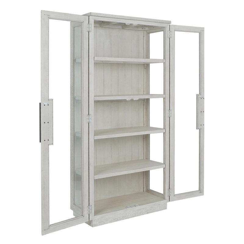Larson Reclaimed Pine Wood Cabinet, White Wash