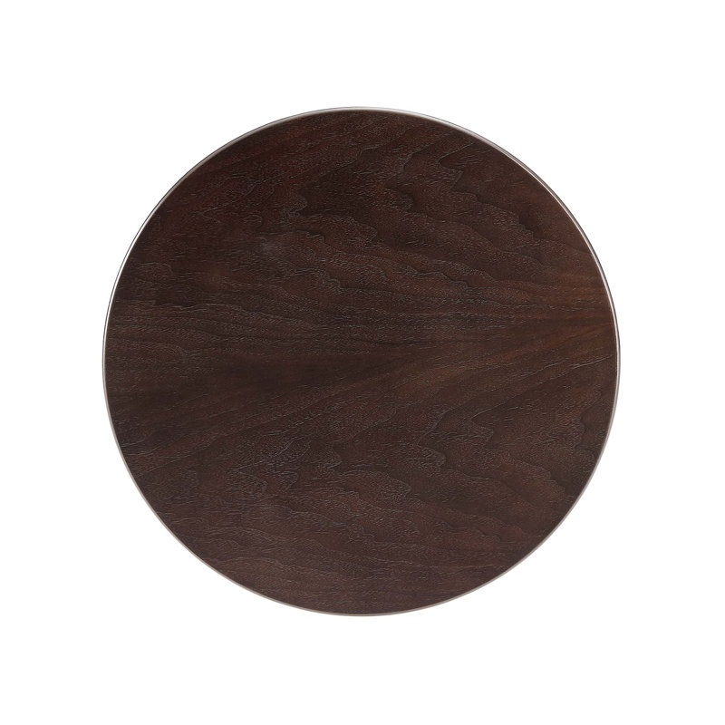 Modway Lippa Round Side Table, Cherry Walnut, White