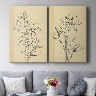 Toile tendue avec châssis Magnolia I-Premium Gallery - prête à être accrochée