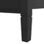 Lit plateforme à baldaquin en bois avec tête de lit et pieds de support, noir-510738952