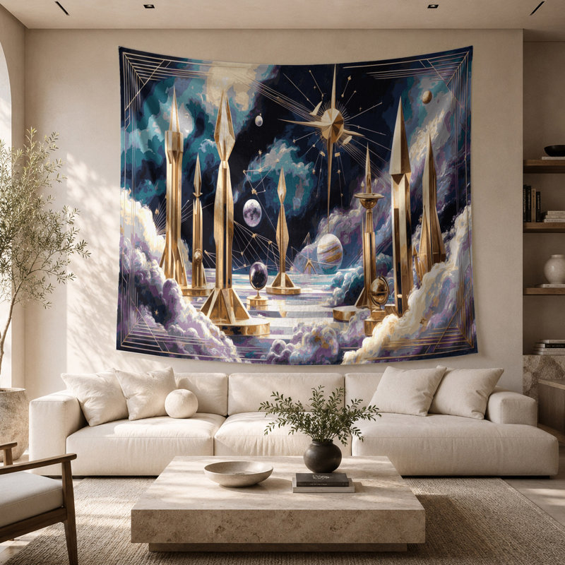 Tapisserie murale «Space art déco», 26 po x 36 po
