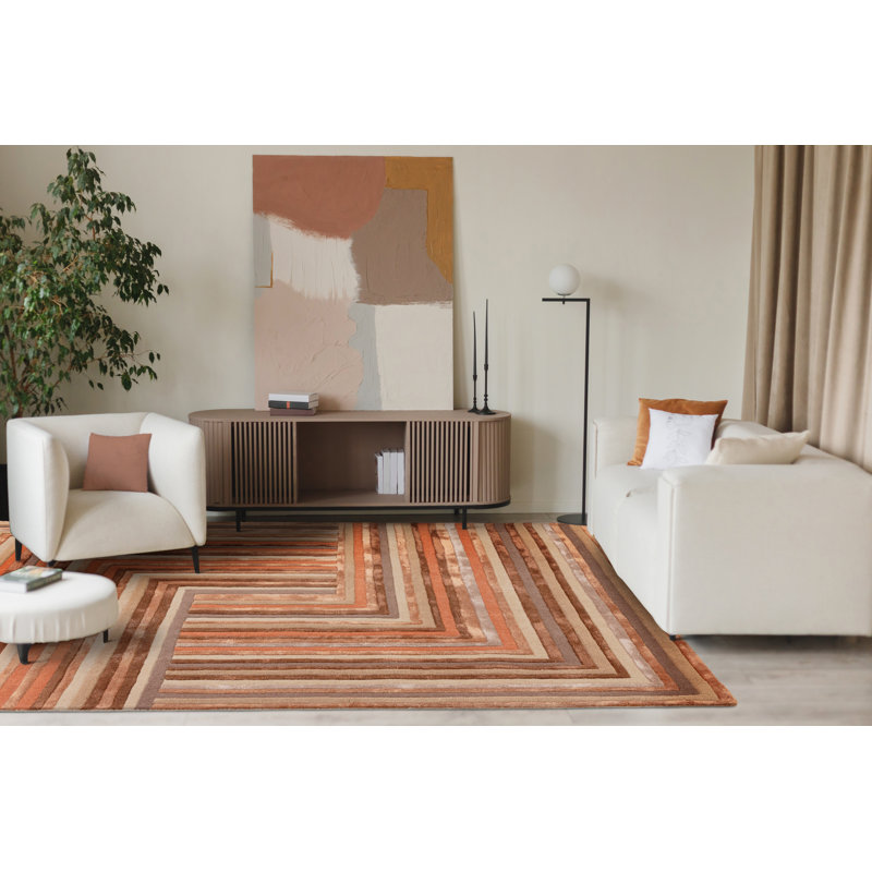 Corel Geometric Wool Hand Tufted Area Rug, Rectangle 160 x 230cm