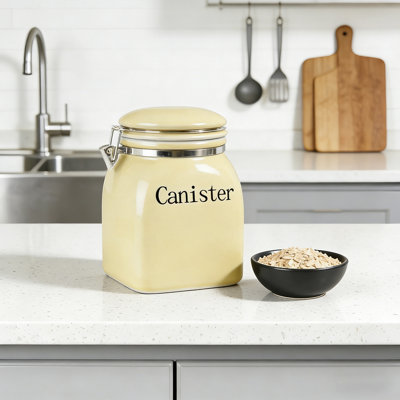 Ceramic Kitchen Canister, Decorative Canister Cookie Jar with Lid